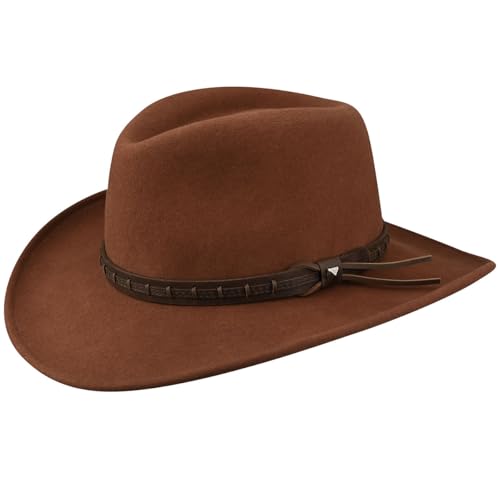 Bailey Western Firehole Litefelt? Outback Hat - Whiskey/M