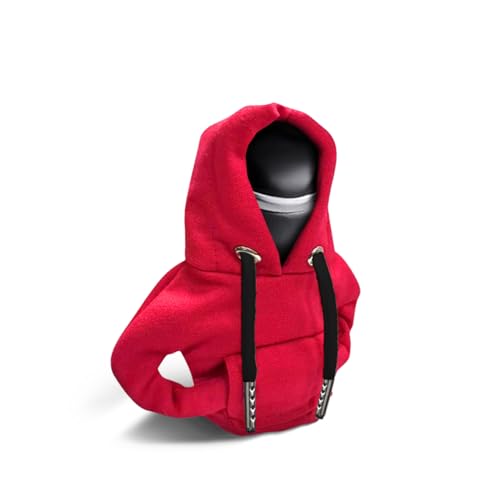 Lecctso Gear Shift Hoodie Car Gear Shift Cover Fashionable Hoodie Car Shifter Knobs Auto Interior Decor Accessories Cute Shifter Knob Hoodies Universal for Manual & Automatic (Red)