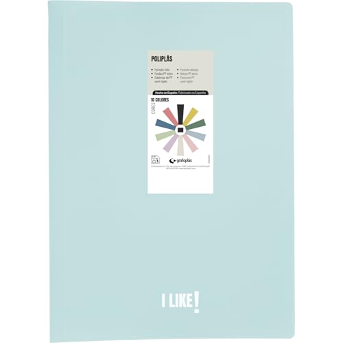 Classeur à pochettes en polypropylène 30 vues transparentes bleu clair