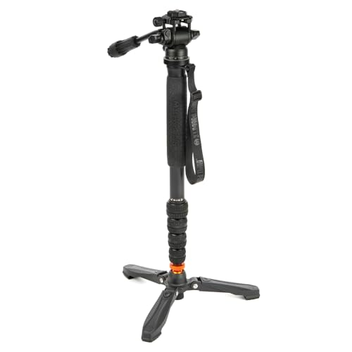 3 Legged Thing Punks Taylor Superkit Magnesium Alloy Monopod Kit - Travel-Friendly Camera Monopod for Photographers & Videographers (Darkness)