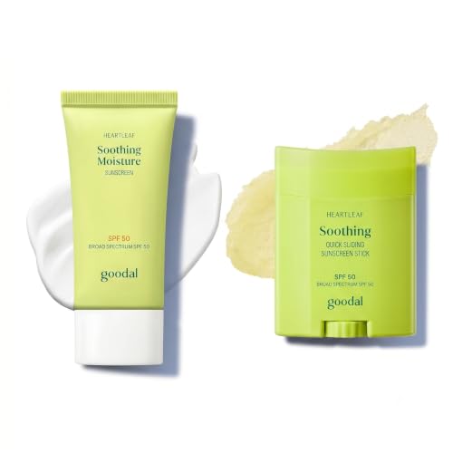 [BUNDLE] Goodal Heartleaf Soothing Moisture Sunscreen + Heartleaf Soothing Quick Sliding Sunscreen Stick