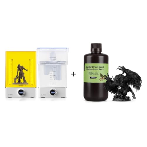 ELEGOO Mercury X Bundle machine de post-traitement 3D et résine à base de plante noir 1kg