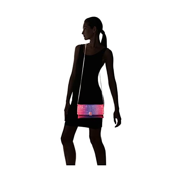 Steve Madden SUBMITT Croc Clutch, Purple Multi