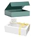 PSHVYM Gift Boxes with Lids, Gift Box for Presents Magnetic Closure for T-Shirts, Baby Clothes, Robes Clothing Gift Wrap, Groomsmen Proposal, Birthday, Christmas Contains Card, Ribbon