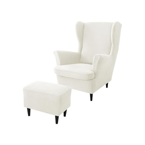 Fundas elásticas para sillón orejero con protector de muebles antimanchas lavable y gran tamaño