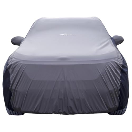 Image of NEODRIFT 'SuperTech' Car Cover for Maruti Suzuki Victoris (100% Water-Resistant, All Weather Protection, Tailored Fit, Multi-Layered & Breathable Fabric) (Colour: L.Grey+Blue)