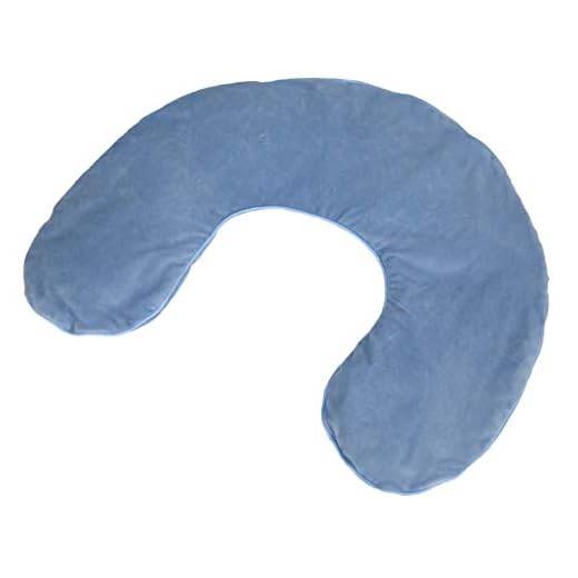 DreamTime Microwaveable Crescent Wrap with Aromatherapy, Neck and Shoulder Relaxer, Hot or Cold Neck Wrap with Soothing Lavender, Lemongrass, and Chamomile Herbs for Natural Stress Relief, Blue