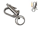 3-in-1Ewiges Streichholz Feuerzeug mit Schlüsselanhänger, Tragbares Wiederverwendbares multifunktionsmatch, Metall Streichhölzer, Flaschenöffner, Feuer Anlasser im Freien Notfall (Schwarz)