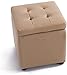 NMDCDH Podnóżek schowek pudełko na zabawki skóra PU otomana toaletka stołek podnóżek pufa tapicerowany modny prosty podnóżek