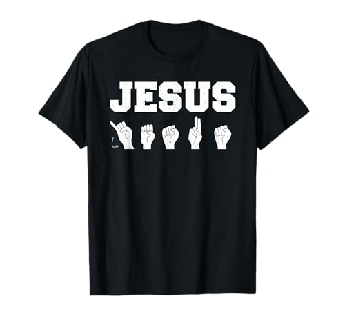 Jesus ASL Christian American Sign Language Deaf Pride T-Shirt