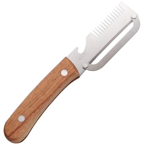 Multifunctional Stainless Steel Vegetable Peeler Knife with Wooden...