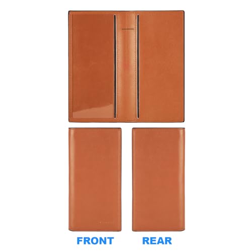 CASMONAL Premium Leather Checkbook Cover for Men and Women Checkbook Holder Wallet RFID Blocking