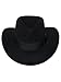 Men's Indiana Outback Fedora Hat Black Crushable Wool Felt by Silver Canyon, Black, Large