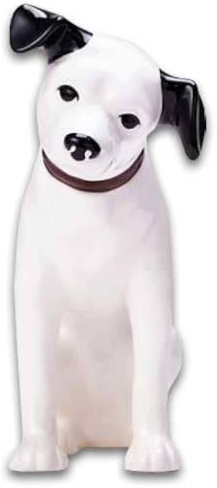 [非売品]ビクター ニッパー陶器置物 2種セット アンティーク ビクター犬（Victor） ニッパー君（Nipper） 陶器 置物