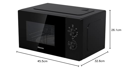 Hisense H20MOBP1G Micro ondes avec gril capacité 20 de puissance avec grill 5 niveaux minuterie 30 min mode décongélation tireur finition - vue 2