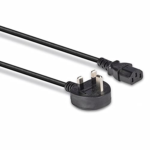 Lindy 7.5m UK 3 Pin Plug to IEC C13 mains power Cable. Black - 3