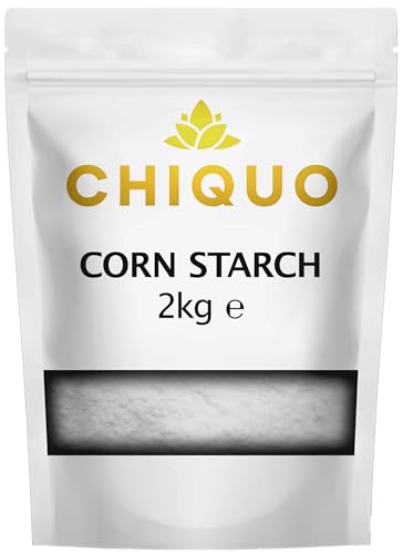 Chiquo Corn Starch 2kg | Vegan-Friendly & Non-GMO | Perfect Thickener for Soups Sauces Gravies Baking & Desserts | Resealable Pack for Freshness