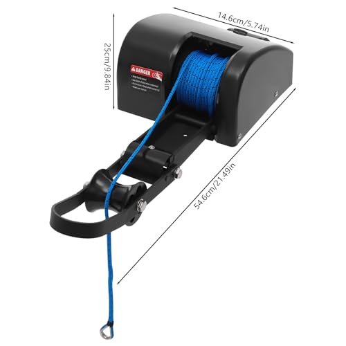 Cabrestante eléctrico ancla 45LBS con control remoto miniatura 2