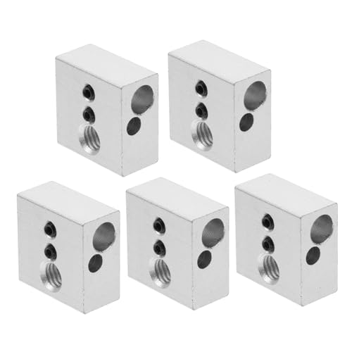 TOPPERFUN 5pcs Printer Heater Blocks for Printing Extruder Accessories Heat Block for Printer Printing Parts Made of Mat