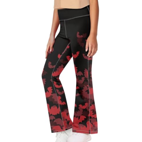 Image of Girls Flare Leggings Cute Bell Bottoms for Teen Girls Wide Leg Sweatpants for 5-14 T