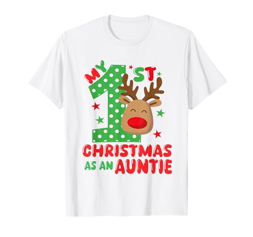 Mi primera Navidad como tía Matching Family 1st Christmas Camiseta