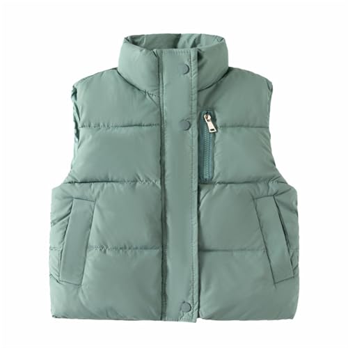 Kids Boys Girls Puffer Vest Lightweight Winter Warm Sleeveless Jackets Zip Up Stand Collar Gilet