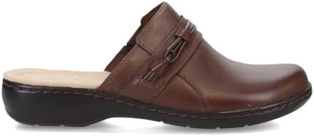 Clarks Women's Leisa Clover Clog, Dark Brown Leather, 90 N US | Image 1
