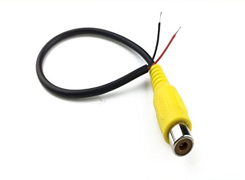 VNDEFUL 2PCS Car Audio Line Lotus Head Audio Line RCA Line Female Head Single-Head AV Line On The Upper Tin RCA Video Line.