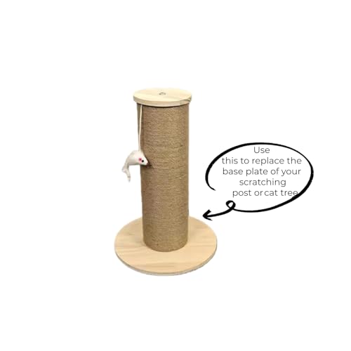 Placa base redonda de madera para torre gato miniatura 5