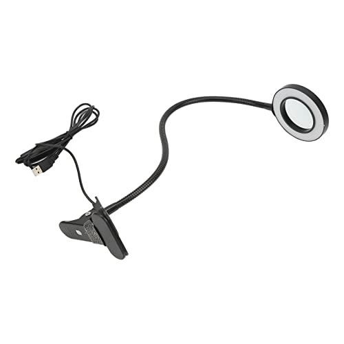Natudeco 3X Magnifying Lamp LED Magnifying Glass Adjustable Brightness Desk Lighted Magnifying Glass with USB Cable for Reading Repair Crafts Close Work