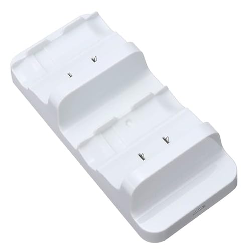 Kit Base Carregador De Controle Com 2 Bateria 300mAh e Cabo Compatível Para X-Box One S/X (BRANCO)