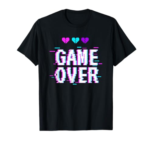 Game Over Kawaii Aesthetic Harajuku Eboy Egirl Emo Vaporwave Maglietta