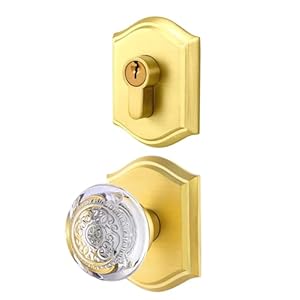 Clctk Kristallglas Türknauf-Set Gold Messing