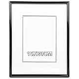 🇪🇺 Fabricado en europa Marco de Fotos 15 x 20 cm Negro Estilo Sencillo PVC Panel de Cristal Marco de Fotos para Decoración
