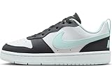 Nike Court Borough Low Recraft Big Kids' Shoes (HQ3258-060, Anthracite/White/Glacier Blue) Size 6