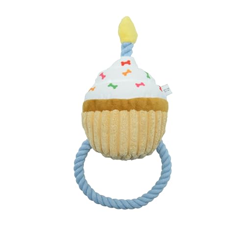 Juguete para perros Cupcake de cumpleaños de felpa miniatura 2