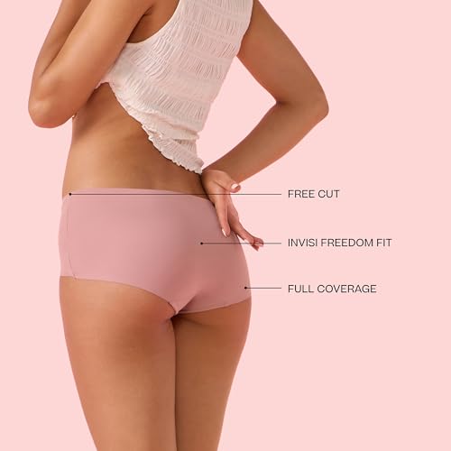 Image of Enamor Innovations Invisi, All Day Comfort, Mid Waist Boyshorts Panty for Women - No Visible Panty Lines, Breathable, Sweat Wicking, Free Cut, Full Coverage - PS40