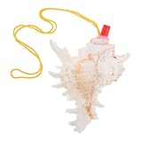 Abaodam 大海螺号角 ホイッスル 大型貝殻装飾品 自然な螺角口哨 優雅なデザイン 心地よい旋律 リラクゼーション用