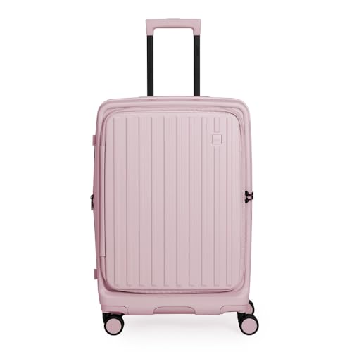 Image of Acer Barcelona Suitcase, 25 inch Check-in, with 360 Degree Spin 8 Wheels, TSA locak, Top Opening, Expandable, Recycled Polyester Material, Pink
