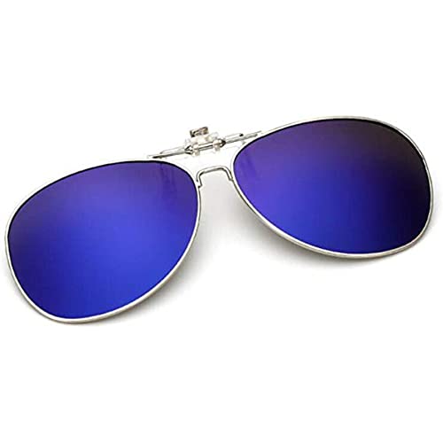 MACHSWON Gafas de sol polarizadas con clip, visión diurna, visión nocturna, con clip, lentes abatibles, UV400, antirreflejos, para mujeres y hombres, para conducir, viajar al aire libre, azul oscuro