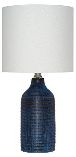 Amazon Brand โ Stone & Beam Glazed Ceramic Table Lamp, 19"H, Dark Blue Amazon Brand โ Stone & Beam Glazed Ceramic Table Lamp, 19"H, Dark Blue