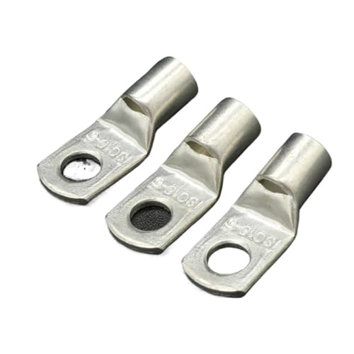 SC Type Wire Nose Terminal Bare Copper SC6 SC10 SC16 SC25 Battery Block Lugs Hole ID 6mm 8mm 10mm Crimp DTGA Cable Connector(SC16-6,150pcs)