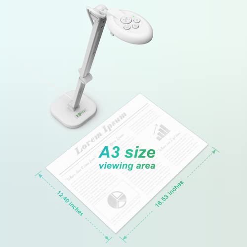 image for INSWAN INS-2 13 MP USB Document Camera for 4K (16:9) Ultra HD A3-Size 