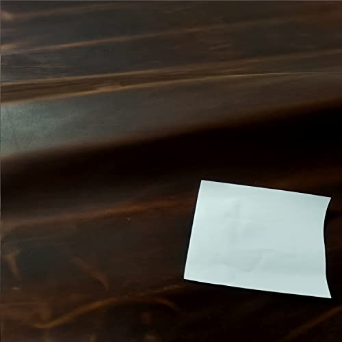 Crazy Horse Tan Leather, Leather Sheets, Tooling Leather For Crafts, Grade A 3-4 Oz Cow Leather Squares Scraps Hides Dark Brown 8"×12" #TOP7