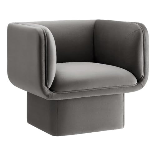 Sillón Terciopelo Plegable Gris miniatura 1