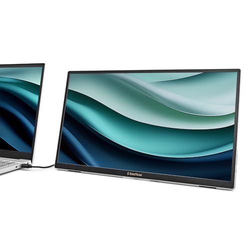 SideTrak Solo Essential 15.6' Portable Monitor for Laptop with Protective Sleeve | FHD Dual Screen w/Kickstand, USB & HDMI Laptop Screen Extender | Compatible with Mac, PC, Chrome