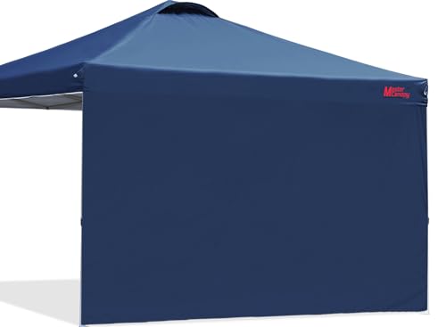 Image of MASTERCANOPY 12x12 Durable Pop Up Canopy Tent with 1 Sidewall, Navy Blue