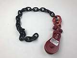 Snatch Block 2 ton with Shackle and 30 inch G80 Chain and Hook Option (Block with Chain)