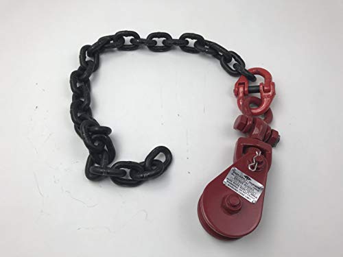 Snatch Block 2 Ton With Shackle And 30 Inch G80 Chain And Hook Option (Block With Chain) #TOP4