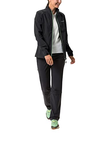 VAUDE Hurricane IV Softshelljacke Damen winddicht leicht, Black Green – Ansicht 7